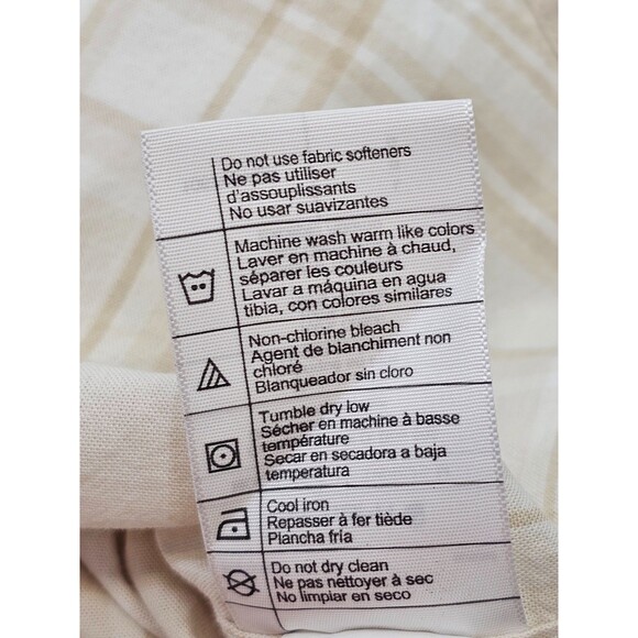 Carhartt Loose-Fit Midweight Plaid Shirt Top Beige Men's Large NEW Short Sleeve - Picture 6 of 6